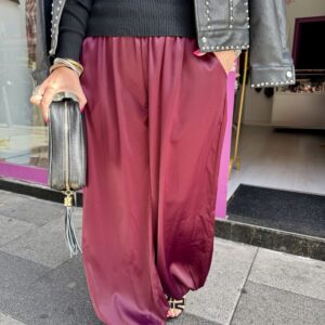 Pantalón bombacho Burdeos