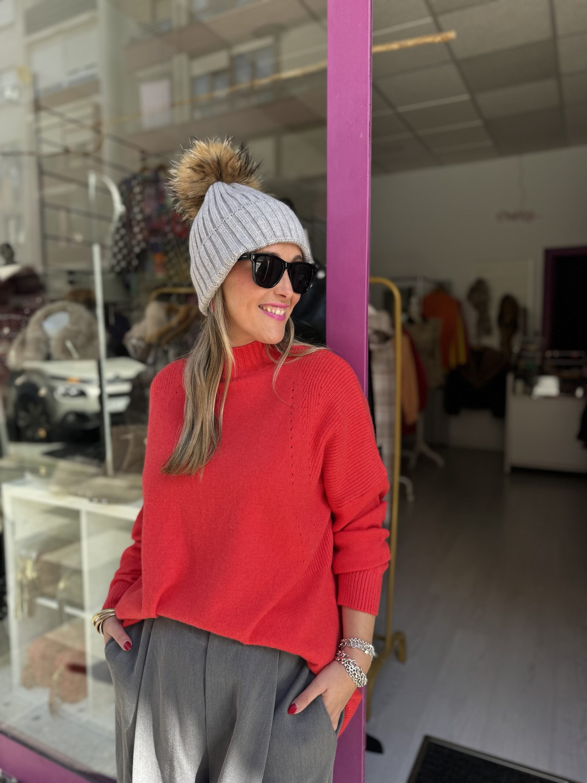 Jersey preppy cereza