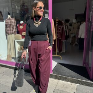 Pantalón Balloon Burdeos