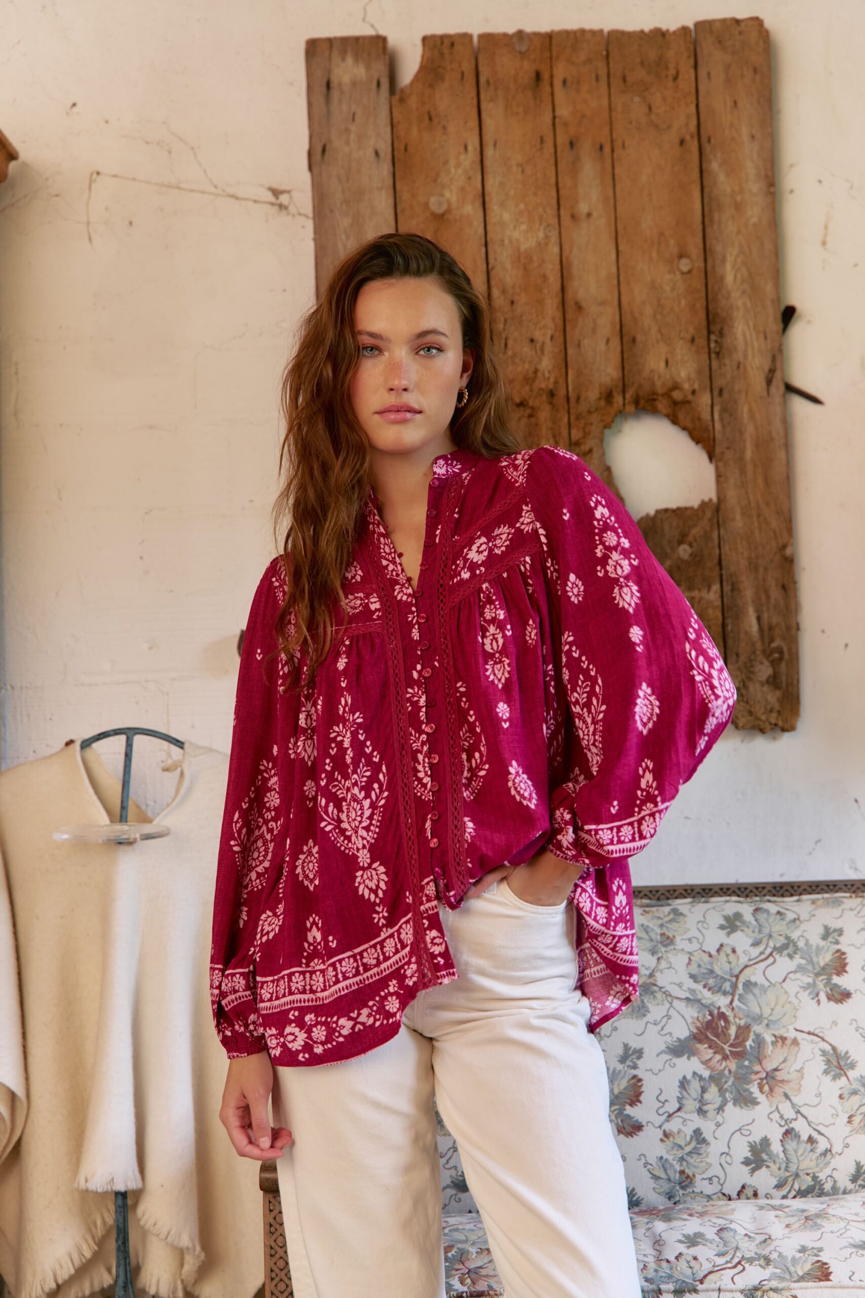Rhubarb print blouse - Imagen 3
