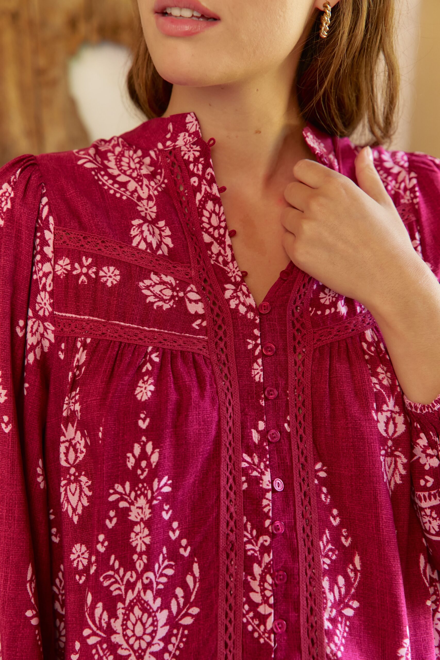 Rhubarb print blouse - Imagen 5