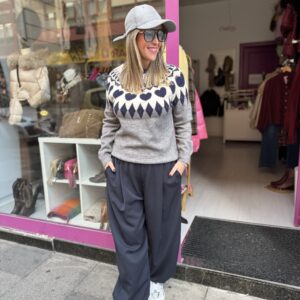 Jersey corazones gris