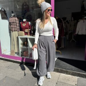 Pantalón Balloon gris