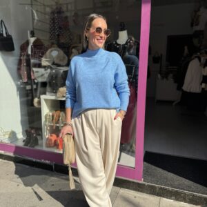 Pantalón balloon beige