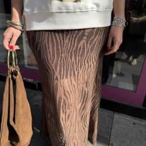 Falda encaje chocolate