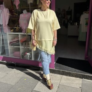 💛 Camiseta Glow Amarillo Pastel