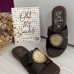 Sandalia Medallón Étnico Gold – Ohmysandals