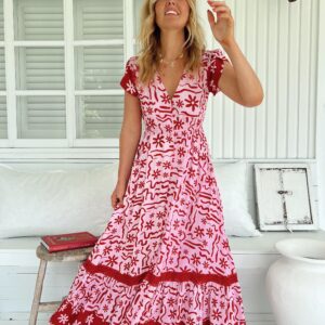 Vestido Strawberry spritz Carmen Maxi