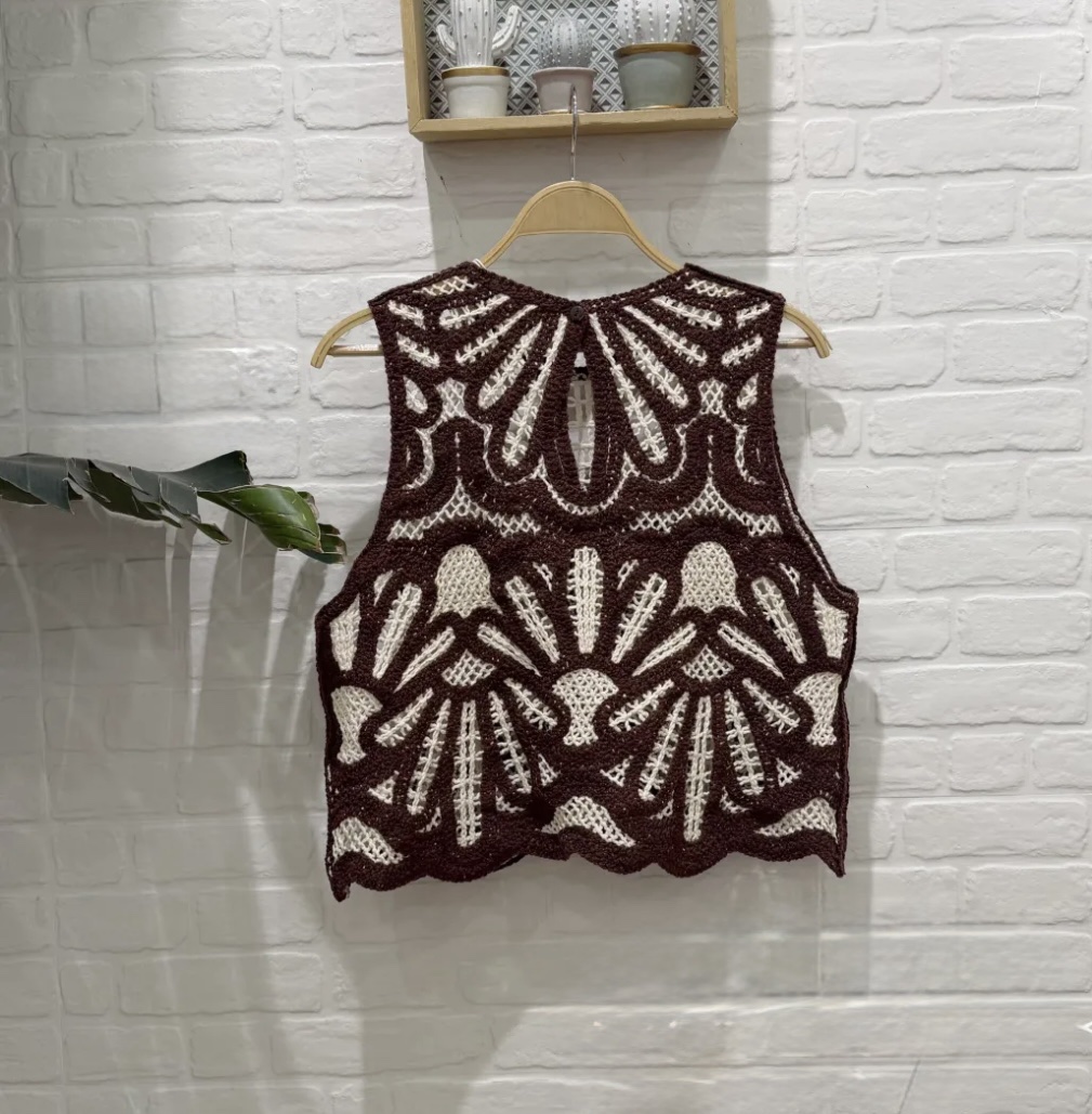 Top Crochet Chocolate - Imagen 4
