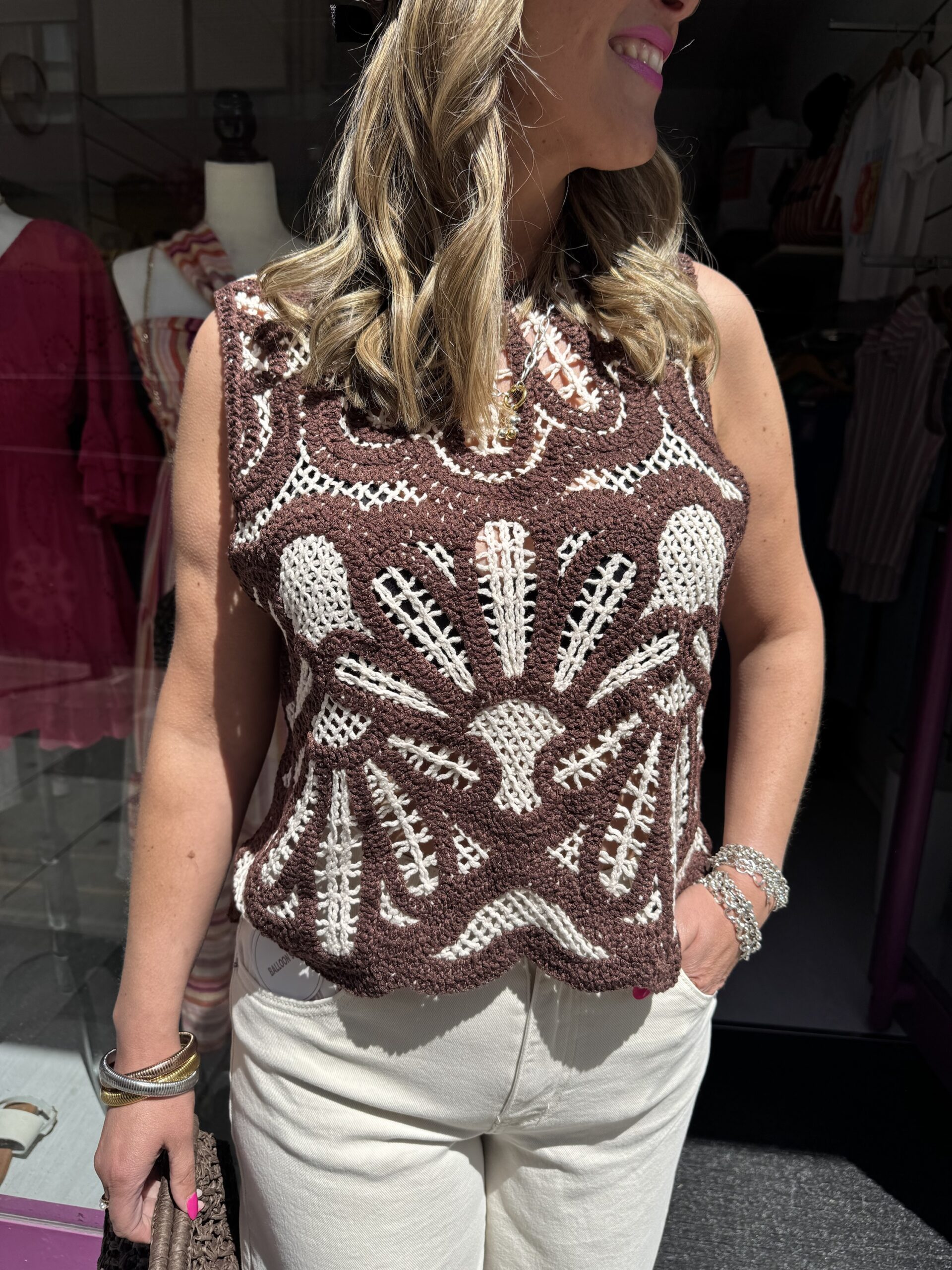 Top Crochet Chocolate