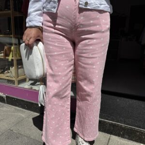 Pantalón Denim Lunares