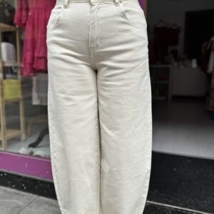 Pantalón Barrel Natural