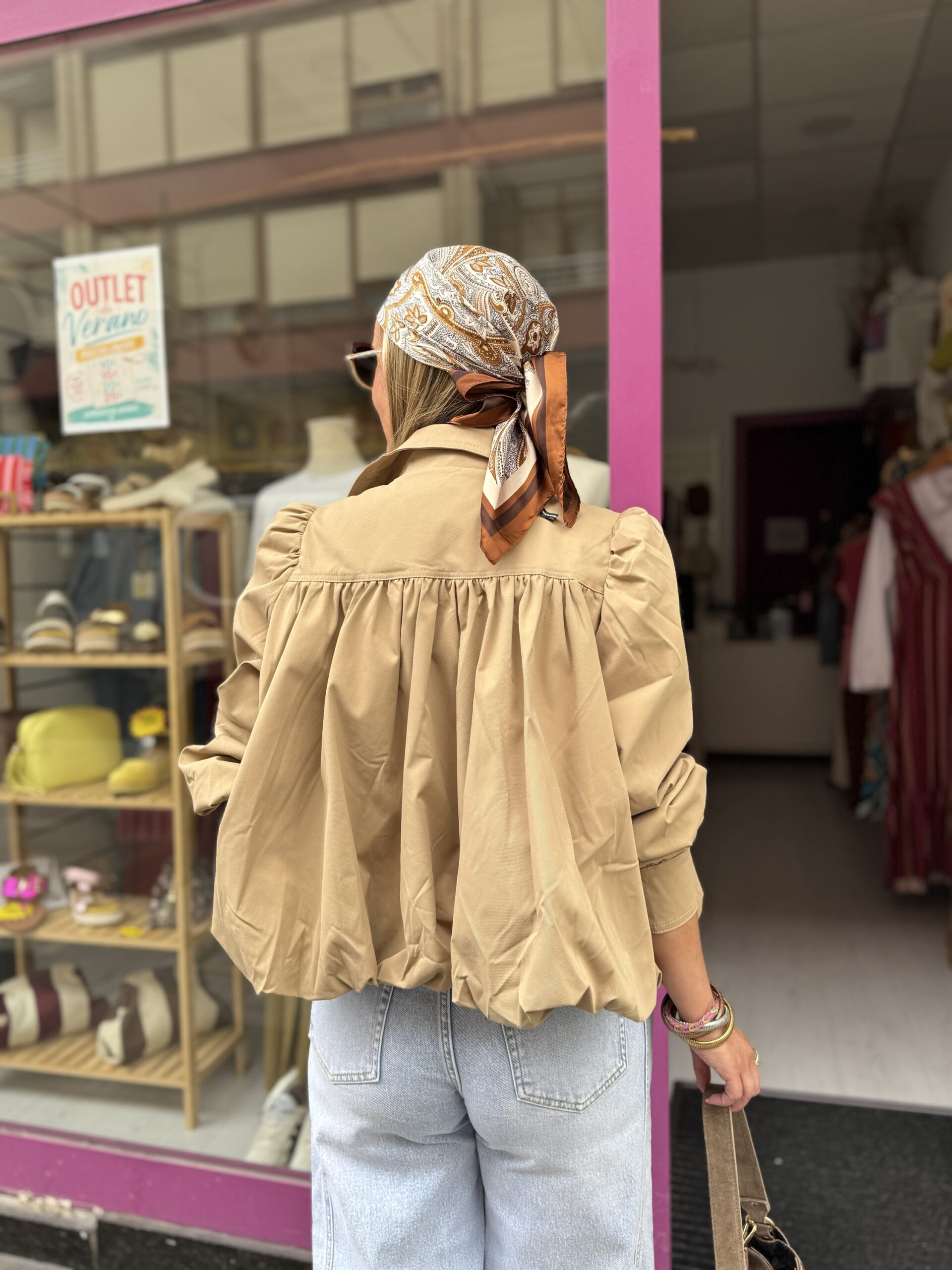 Bomber Gabardina Globo Camel - Imagen 3