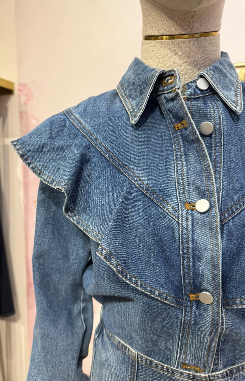 Camisa Denim Volante - Imagen 3