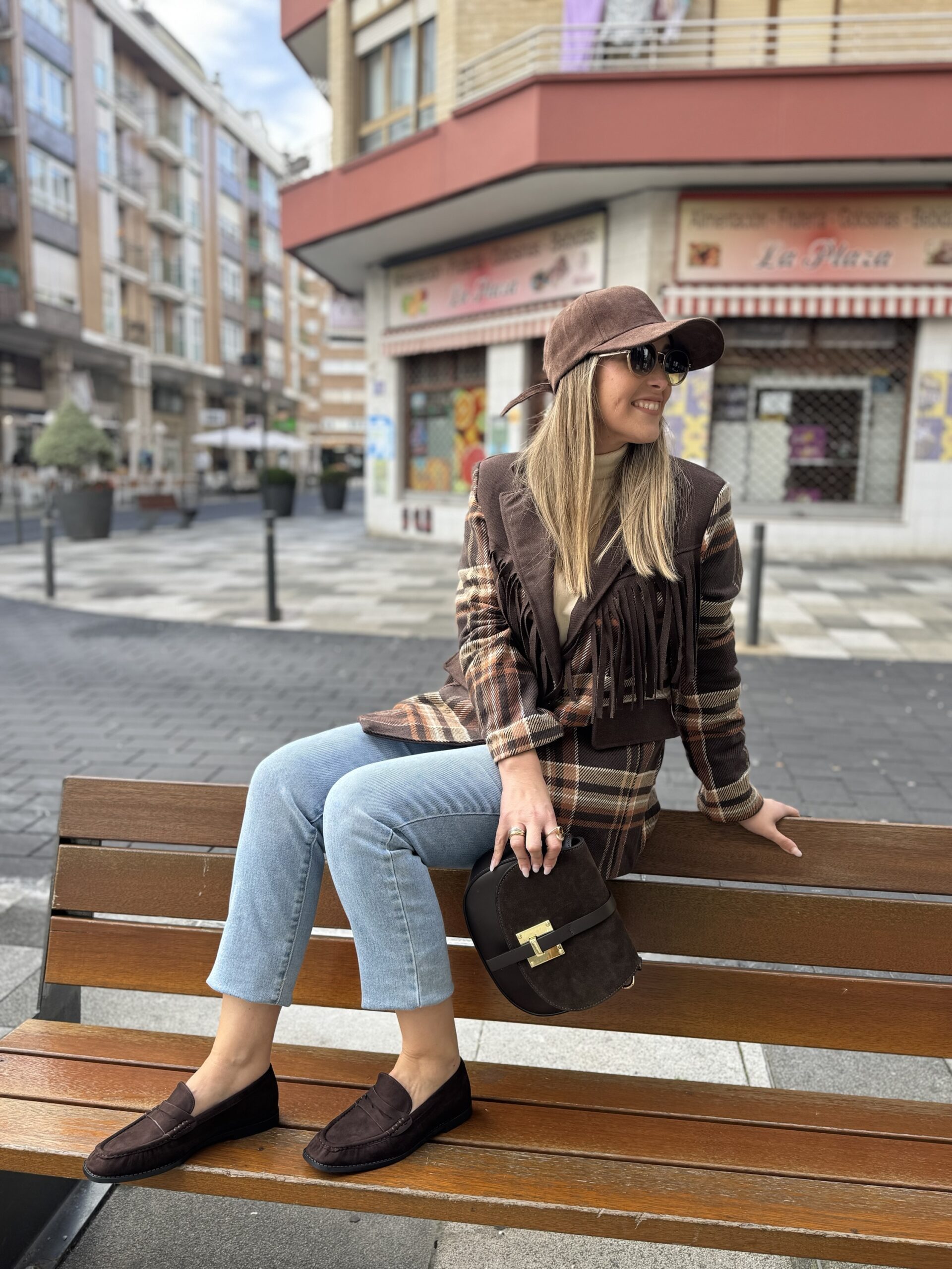 Blazer Flecos Marrón - Imagen 4