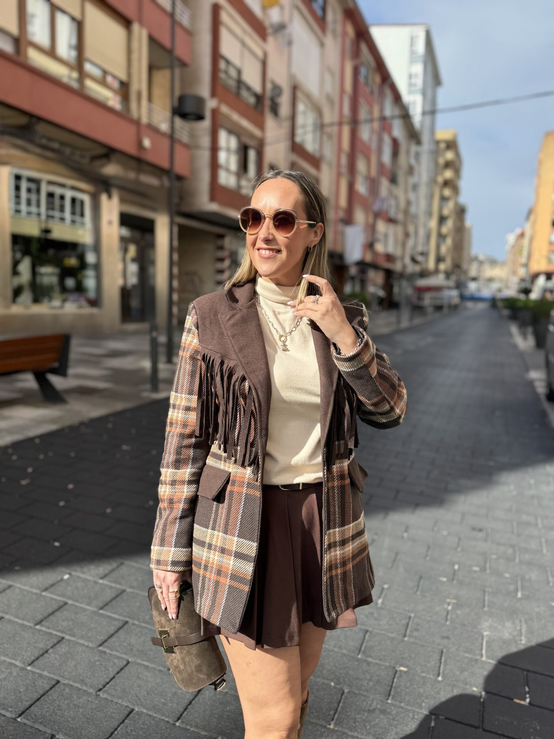 Blazer Flecos Marrón - Imagen 5